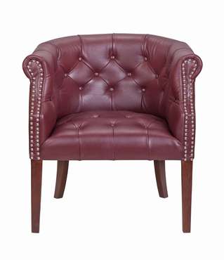 Дизайнерское кресло Grace vine leather красного цвета