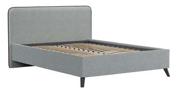 Кровать Милана 160х200 серого цвета без подъемного механизма