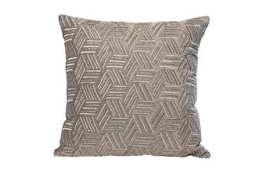 Подушка с бисером Плетенка серебряного цвета