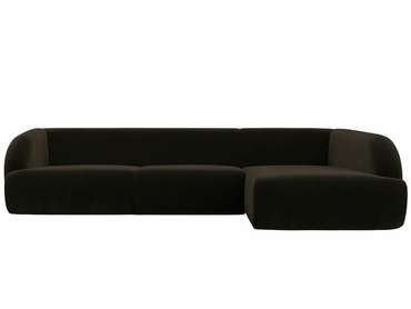 Угловой-диван Лига 041 темно-коричневого цвета правый угол