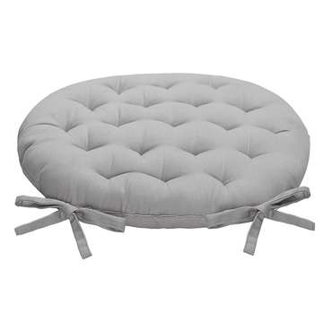Круглая подушка на стул Essential 40х40 серого цвета