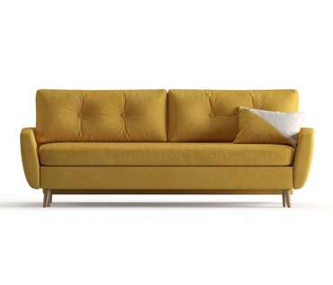 Диван-кровать Авиньон в обивке из велюра желтого цвета