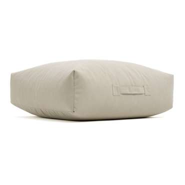Пуф-подушка XL из натурального хлопка светло-бежевого цвета