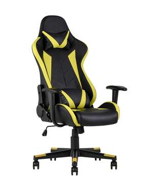 Кресло игровое Top Chairs Gallardo черно-желтого цвета