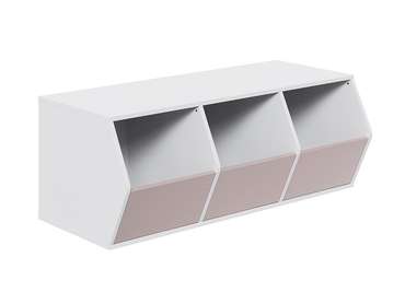 Ящик для игрушек Campi бело-розового цвета