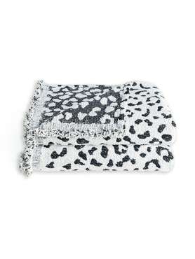 Покрывало Dmi softness cheetah 180x230 бело-черного цвета