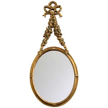 Настенное зеркало Аморет в раме бронзового цвета