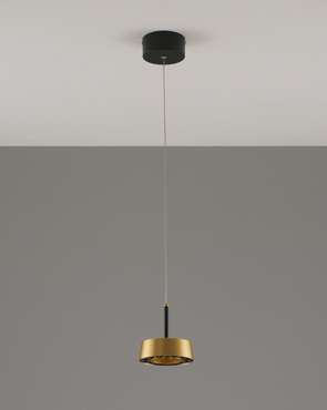 Подвесной светодиодный светильник Luma черно-золотого цвета
