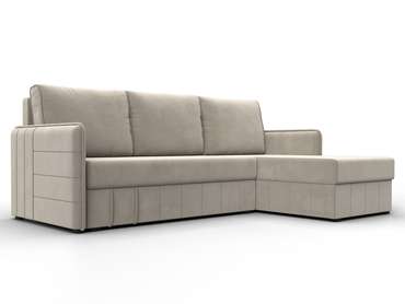 Угловой диван-кровать Слим бежевого цвета правый угол