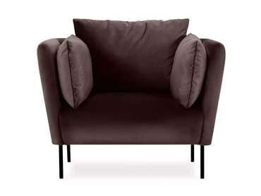 Кресло Copenhagen в обивке из велюра темно-коричневого цвета