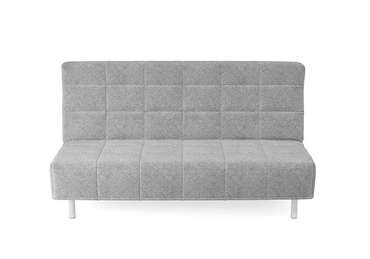Диван-кровать Liberty 140х200 в обивке из микровелюра светло-серого цвета 