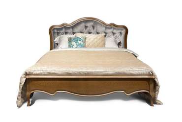 Кровать Трио 140х200 серо-коричневого цвета