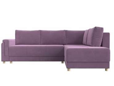 Угловой диван-кровать Лига 024 сиреневого цвета правый угол