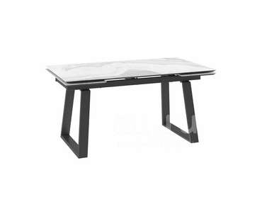 Раздвижной обеденный стол Элит бело-черного цвета
