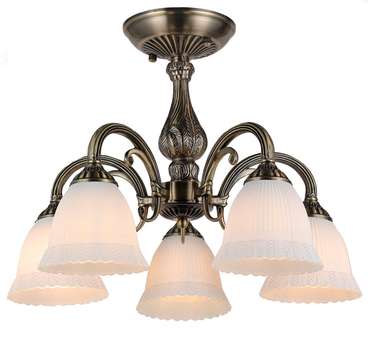 Потолочная люстра на штанге 1114/5PL E27 60W Escada Versailles Bronze