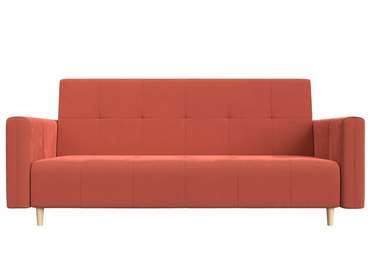 Прямой диван-кровать Вест терракотового цвета