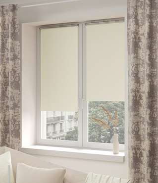 мини ролета Блэкаут сильвер 66х175 ваниль