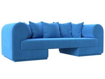 Прямой диван Кипр голубого цвета