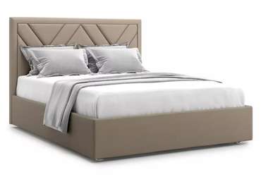 Кровать Premium Milana 2 140х200 коричневого цвета с подъемным механизмом