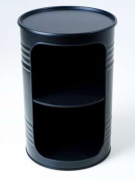 Тумба для хранения-бочка X Black черного цвета