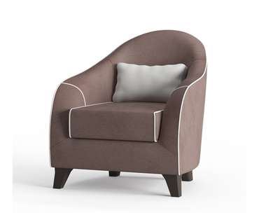 Кресло Бемоль в обивке из велюра светло-коричневого цвета