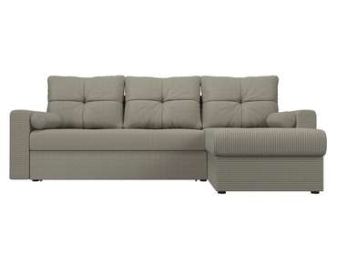 Угловой диван-кровать Верона бежево-серого цвета  правый угол