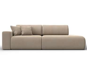 Диван-кровать Лига 036 Модерн бежевого цвета с левым подлокотником