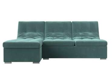 Угловой диван-кровать Релакс бирюзового цвета угол левый