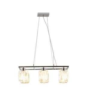 Люстра подвесная Prismique V11709-6P серебристого цвета