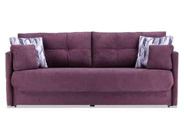 Прямой диван-кровать Эдит бордового цвета