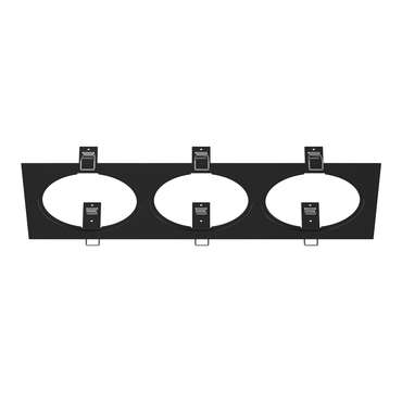 Рамка INTERO 111 Triple QUADRO ЧЕРНЫЙ