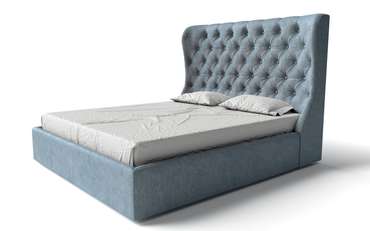 Кровать Amoryzo 140x200 серо-голубого цвета