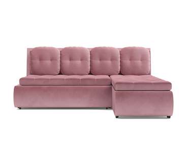 Угловой диван-кровать Кормак пудрового цвета