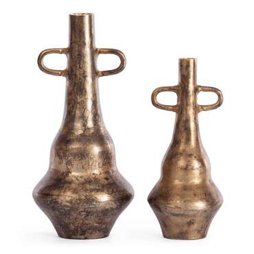 Набор из двух ваз Glanta золотистого цвета