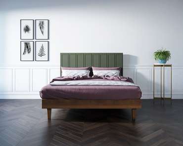 Кровать Andersen 160х200 с изголовьем зеленого цвета