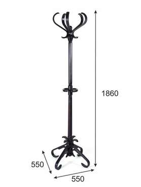 Вешалка напольная В 10Н цвета венге