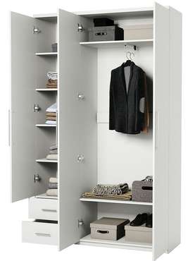 Шкаф трехдверный Мелодия МКЯ-32/1 135х45 белый