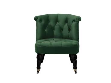 Кресло Visconte зеленого цвета на черных ножках