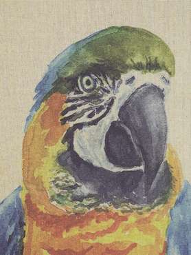 Картина подвесная Попугай бежевого цвета