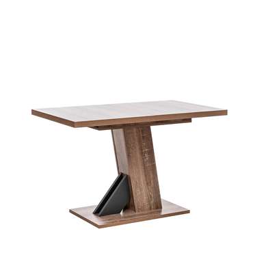 Раздвижной обеденный стол Луссо коричневого цвета