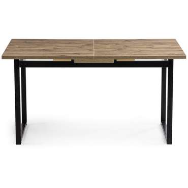 Обеденный раздвижной стол Макта черно-коричневого цвета