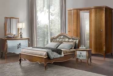 Кровать комбинированная без основания Трио 180х200 коричневого цвета
