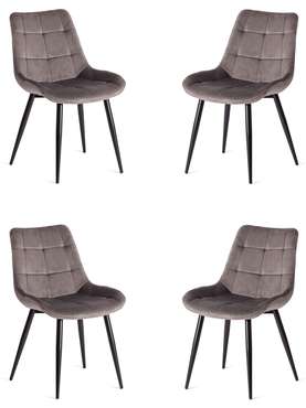 Набор из четырех стульев Abruzzo светло-серого цвета