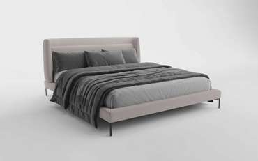 Кровать Blanche 180х200 серого цвета без подъемного механизма