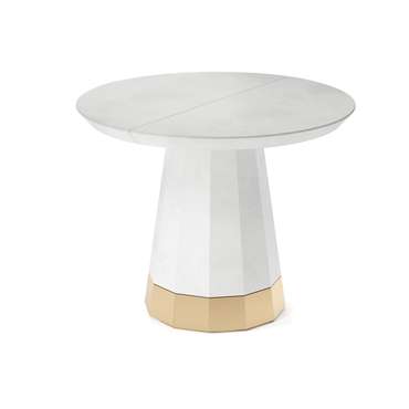 Обеденный стол раздвижной Фаварис белого цвета