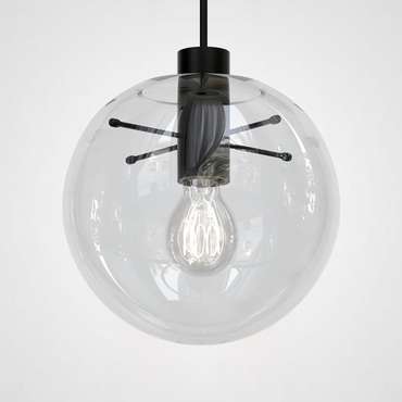 Подвесной светильник Selene Glass Ball Ceiling D15 черного цвета