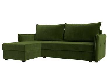 Угловой диван-кровать Лига 004 зеленого цвета угол левый