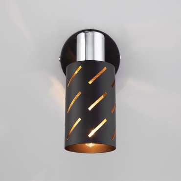 Настенный светильник с поворотным плафоном 20090/1 черный/хром Fente