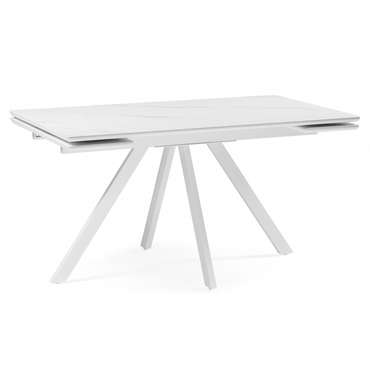 Раздвижной обеденный стол Вилли 80х140 белого цвета