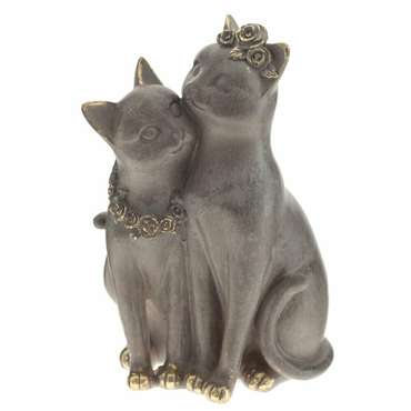 Фигурка декоративная Кошки серо-бежевого цвета